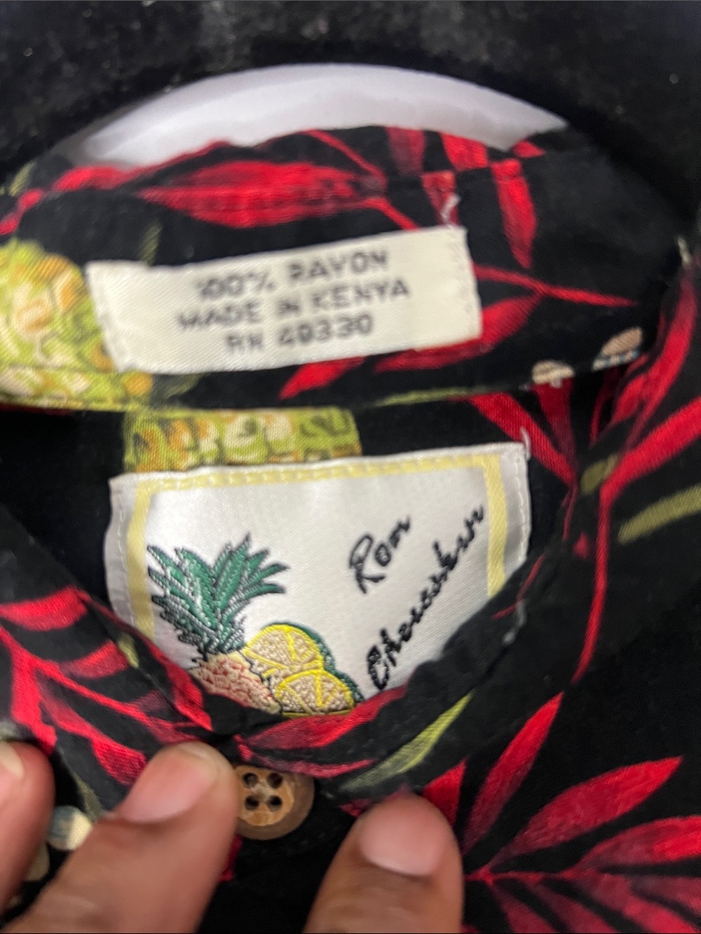 Ron Chereskin Tropical Pineapple Print Button-Down Shirt Men’s Size M - Picture 2 of 6